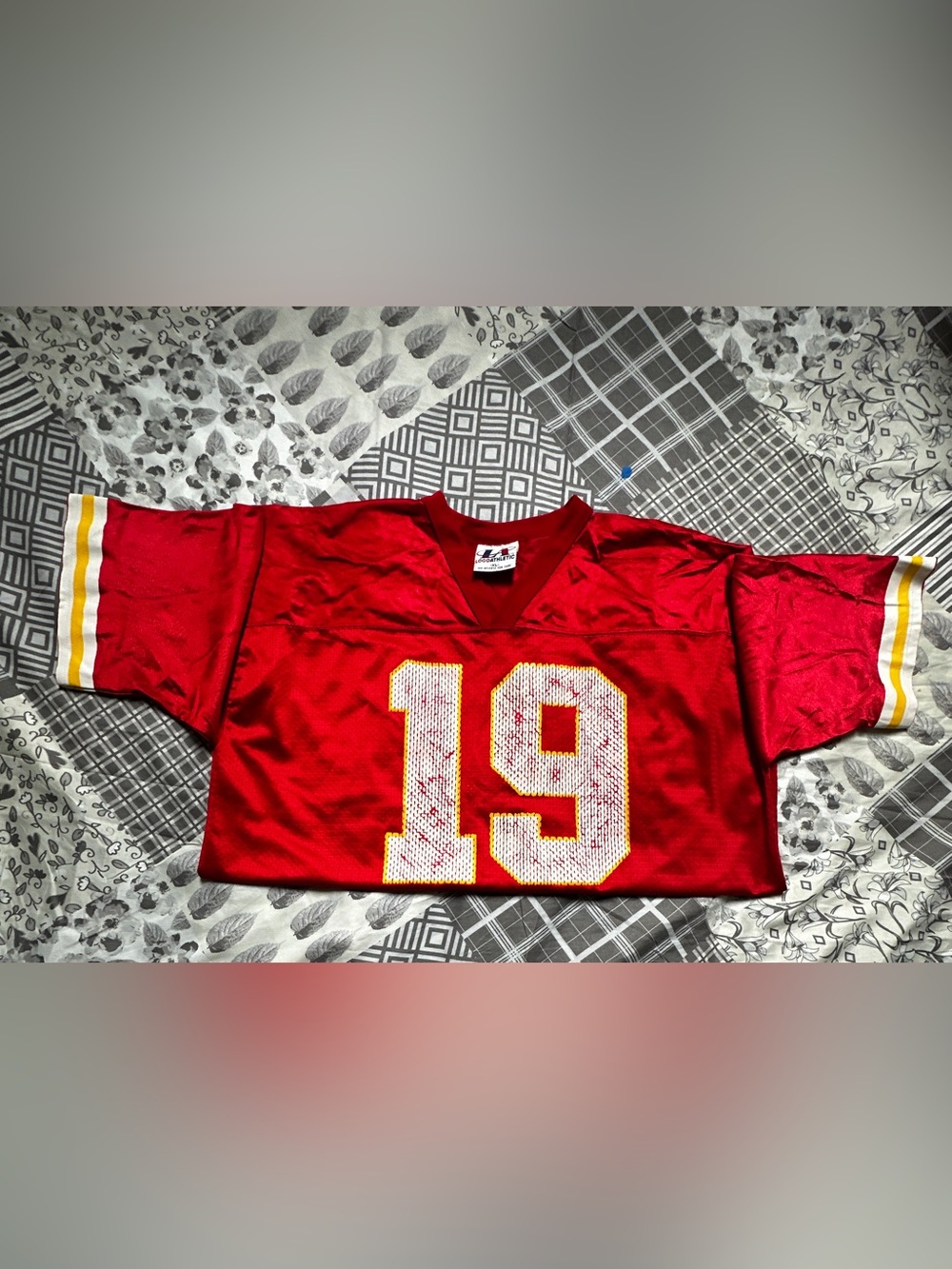 Vintage Logo Athletic Red Mesh Jersey Segment with Tag